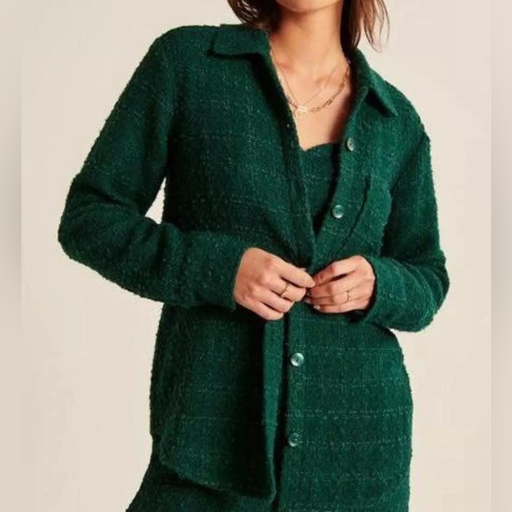 Amercrombie Green Button Up Shirt/Jacket